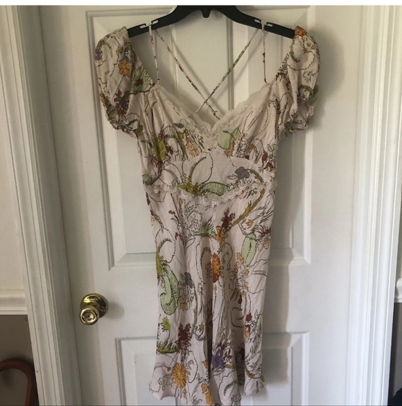 Anthropologie Multicolor Floral Mini Dress - Picture 6 of 9